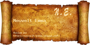 Neuvelt Emma névjegykártya